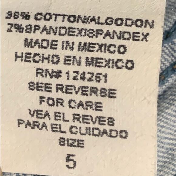 Stone Love Vintage Distressed Denim Shorts — Size 5 - Picture 5 of 5